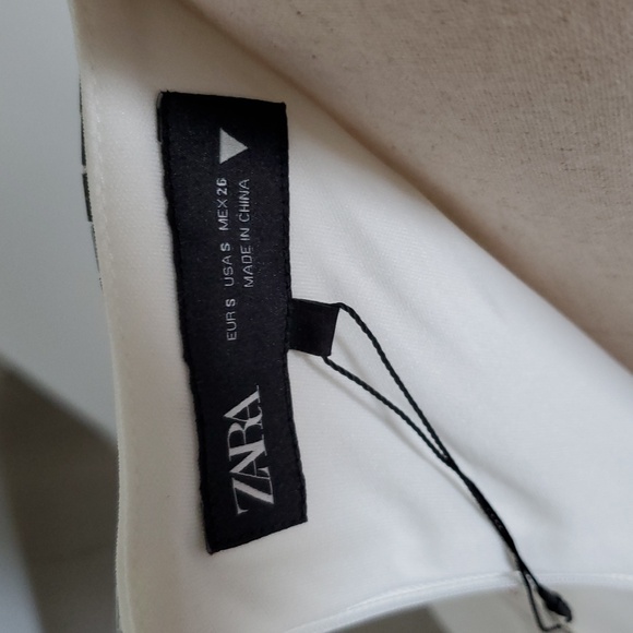 Zara gorgeous White Slip Dress with silver crystal Accents Size S new with tags - Picture 6 of 8